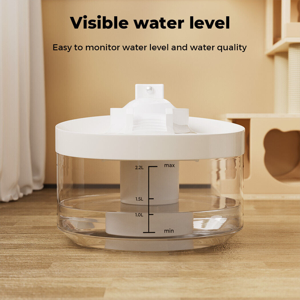 Pawz Automatic Sensor Pet Water Fountain Dog Cat Drinking Dispenser 2.2L Filter