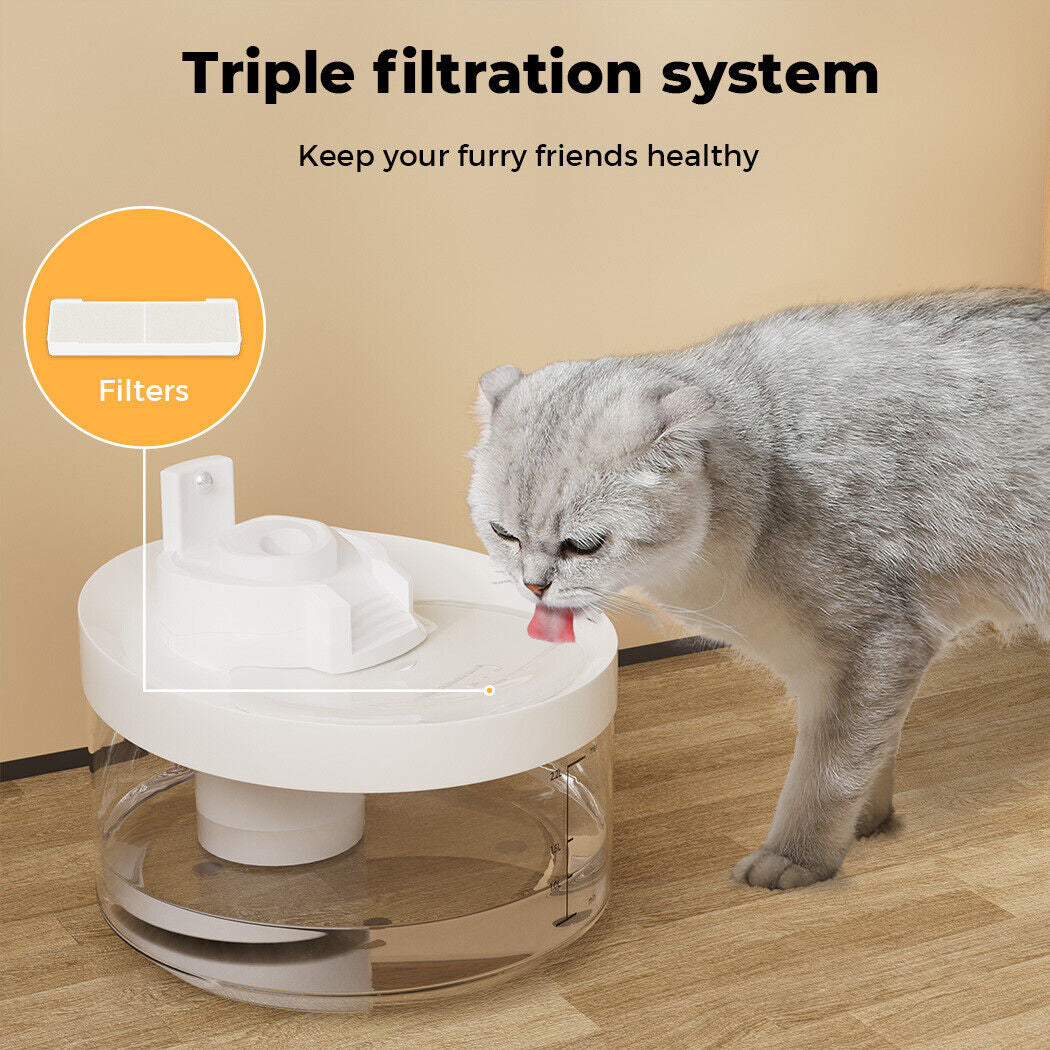 Pawz Automatic Sensor Pet Water Fountain Dog Cat Drinking Dispenser 2.2L Filter