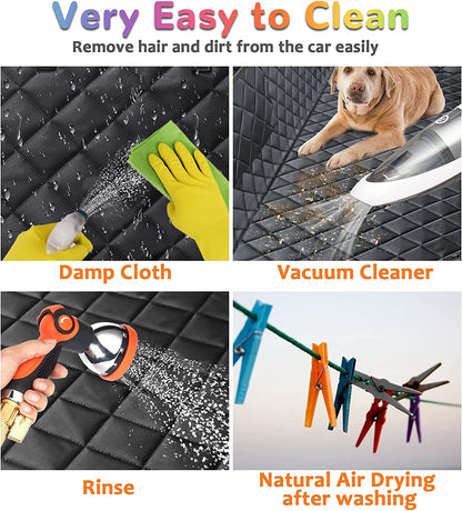 Dog Seat Cover Car Seat Cover for Pets 100%Waterproof Pet Seat Cover Hammock 600D Heavy Duty Scratch Proof Nonslip Durable Soft Pet Back Seat Covers for Cars Trucks and Suvs
