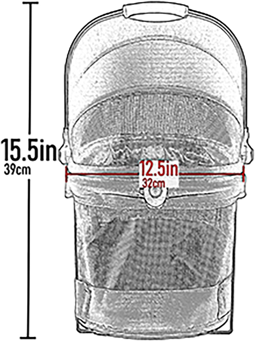 No-Zip View 360 Ultra Lite Pet Safety Carrier & Car Seat for Small Dogs & Cats Push Button Entry, 15", Ecru
