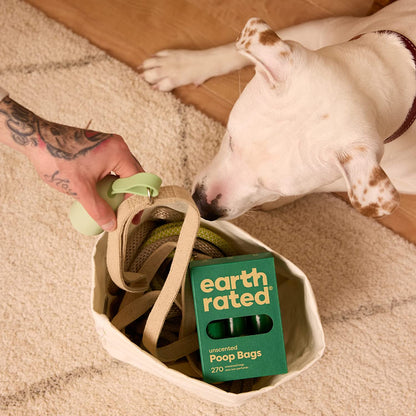 Dog Poop Bags, 270 Extra Thick and Strong Poop Bags for Dogs, Guaranteed Leak-Proof, Unscented, 18 Rolls, 15 Doggy Bags per Roll, Each Dog Poop Bag Measures 9 X 13 Inches