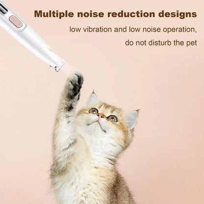 16Cm Dog Paw Trimmer with LED Light Electric Dog Trimmer Rechargeable Low Noise Pet Trimmer Hair Clipper Grooming Tool for Paws