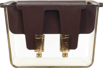 Penn Plax Clip-On Bird Bath – Comes with Universal Clips to Attach to Most Birdcages, 5.5 X 5.75 X 3.75 Inches