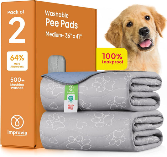 ® Reusable Puppy Pad – Waterproof, Extra-Absorbent, Washable Pee Pad for Dog Training, Whelping, & More – Protect Your Floors & Pet with Quick-Drying Potty Pad (Medium - 36"X41")