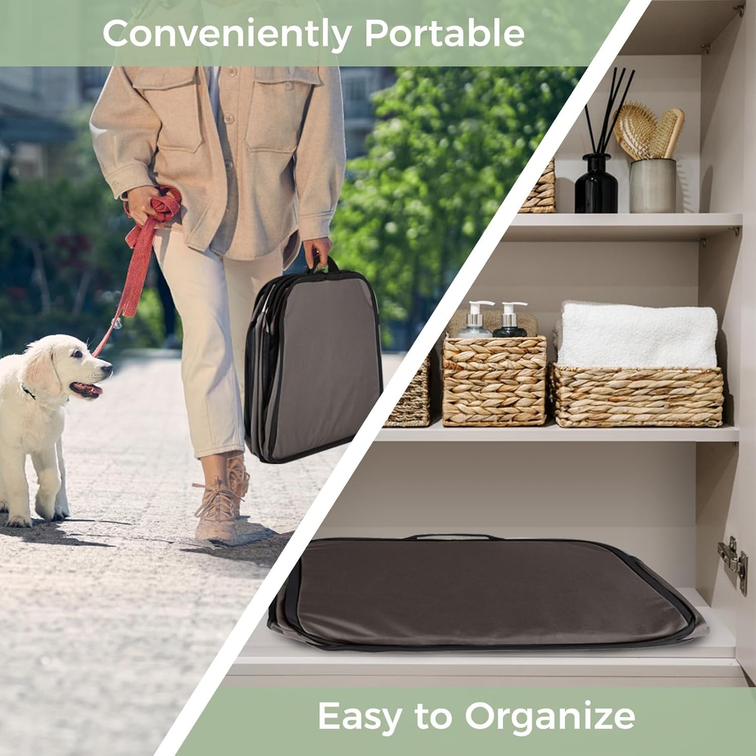 Dog Playpen, Dog Tent Crates Cage Indoor/Outdoor, Portable Pop up Dog Kennel Playpen with Zipper Top/Side Cover Door,Puppy Dog/Cat Indoor Outdoor Travel Camping Use,Brown…