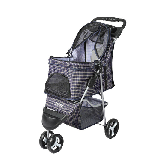 Pawz Large Pet Stroller Dog Cat Carrier Travel Pushchair Foldable Pram 3 Wheels