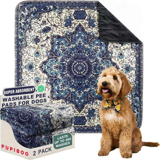 Washable Pee Pads for Dogs, Cat Litter Mat, Puppy Pads, Reusable Pet Training Pads, Extra Large 36 X 36 (2 Pack) by
