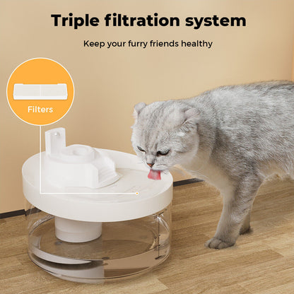 Pawz Automatic Sensor Pet Water Fountain Dog Cat Drinking Dispenser 2.2L Filter