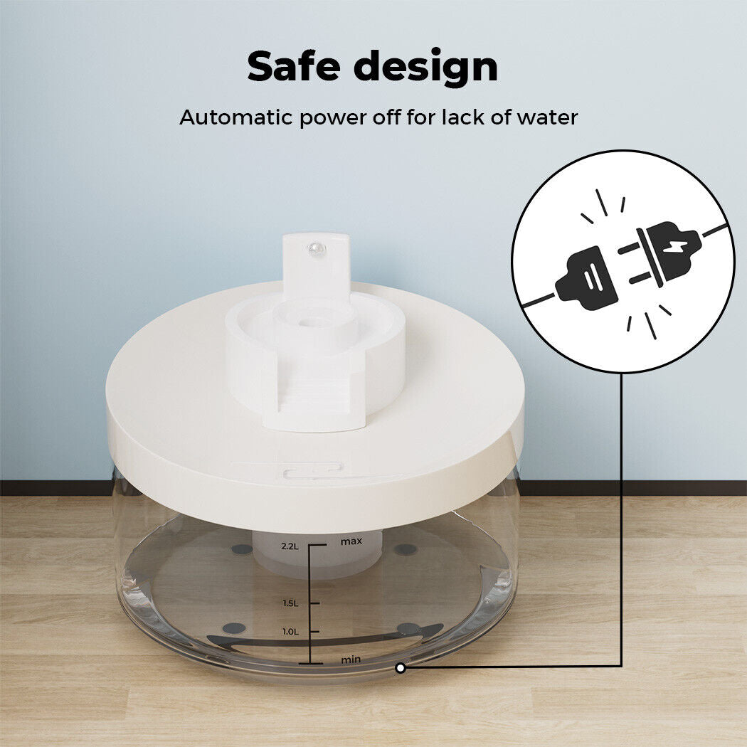 Pawz Automatic Sensor Pet Water Fountain Dog Cat Drinking Dispenser 2.2L Filter