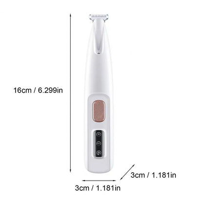 16Cm Dog Paw Trimmer with LED Light Electric Dog Trimmer Rechargeable Low Noise Pet Trimmer Hair Clipper Grooming Tool for Paws