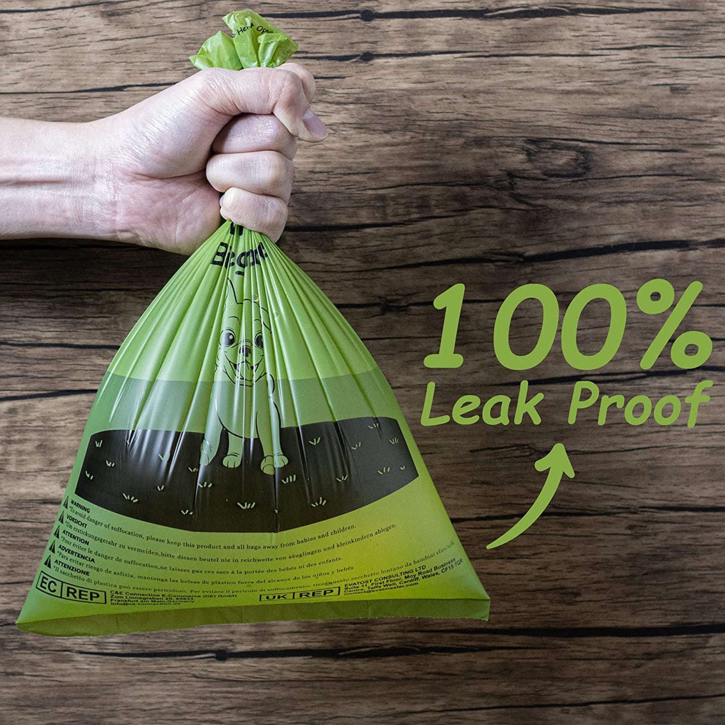Poop Bags for Dog Waste-540 Bags,Extra Thick Strong 100% Leak Proof Biodegradable Dog Waste Bags (Brown)